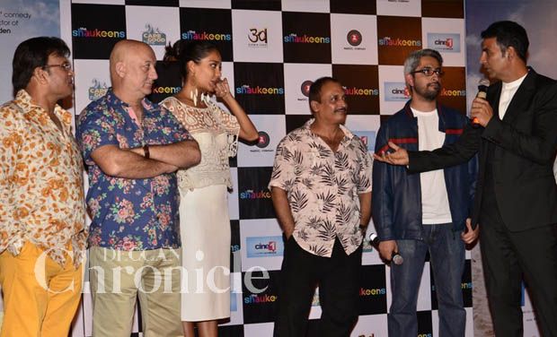 Abhishek Kapoor and the entire star cast of The Shaukeens at the trailer launch of the film. Abhishek Kapoor and the entire star cast of The Shaukeens at the trailer launch of the film.
